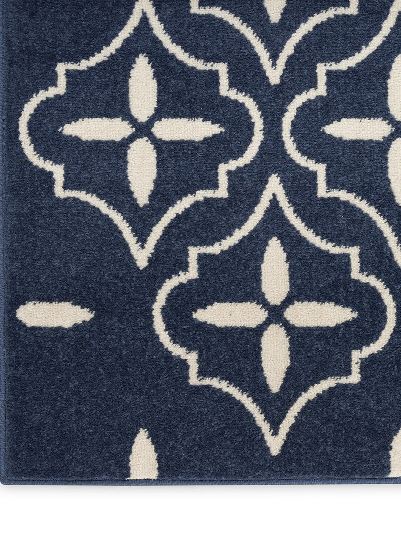 Nourison Essentials NRE04 Navy/Ivory 4' x 6' Rug