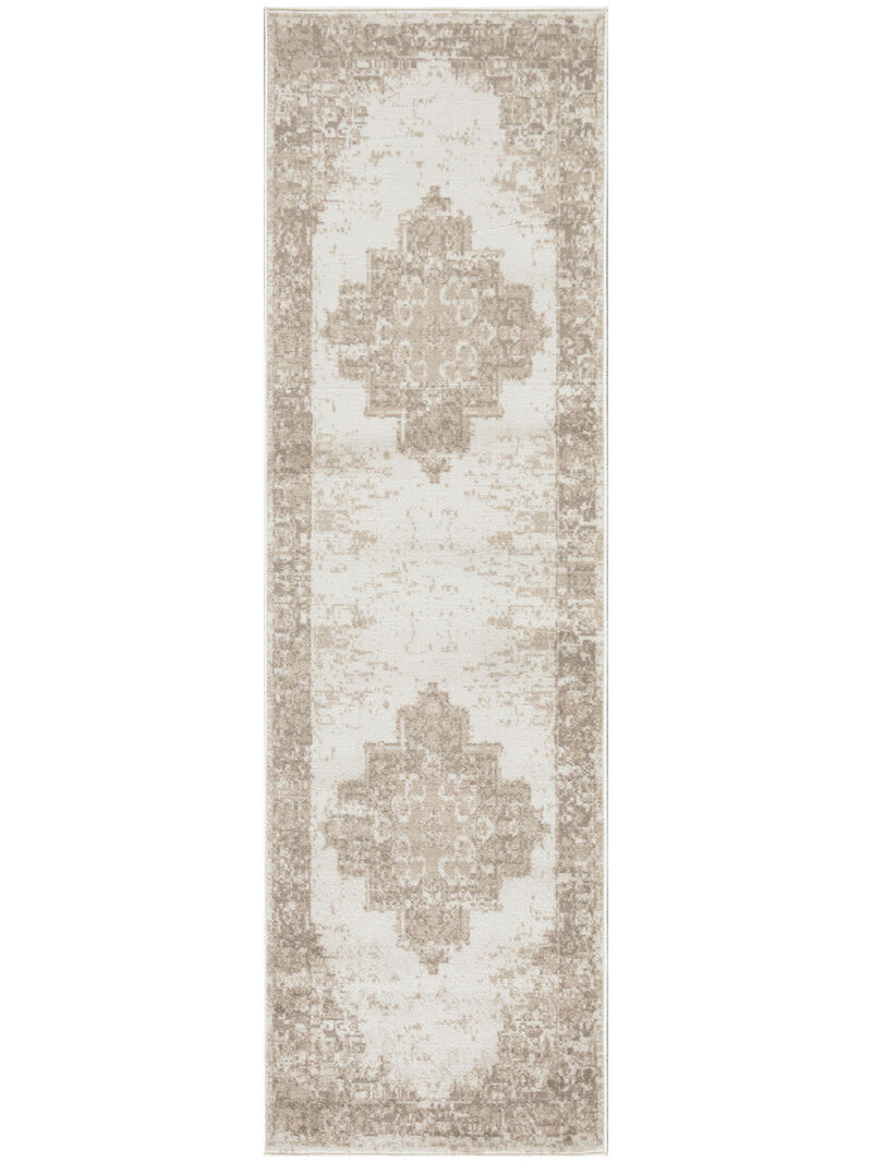 Grafix GRF14 Ivory/Beige 2'3" x 12' Rug
