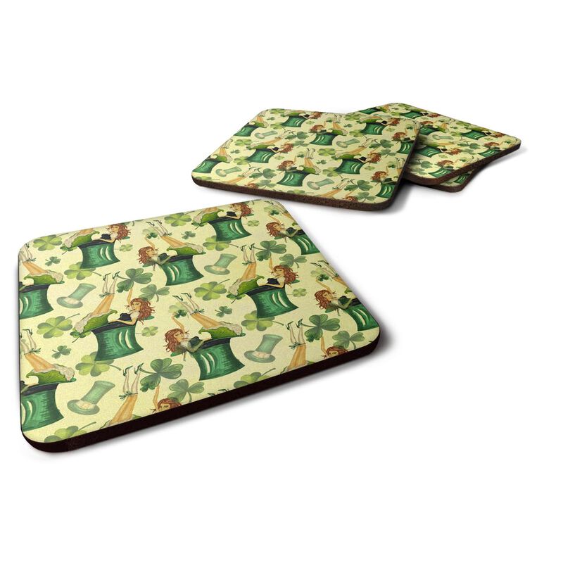 Caroline's Treasures Watercolor St Patrick's Day Party Decorative coasters, 3.5, Multicolor