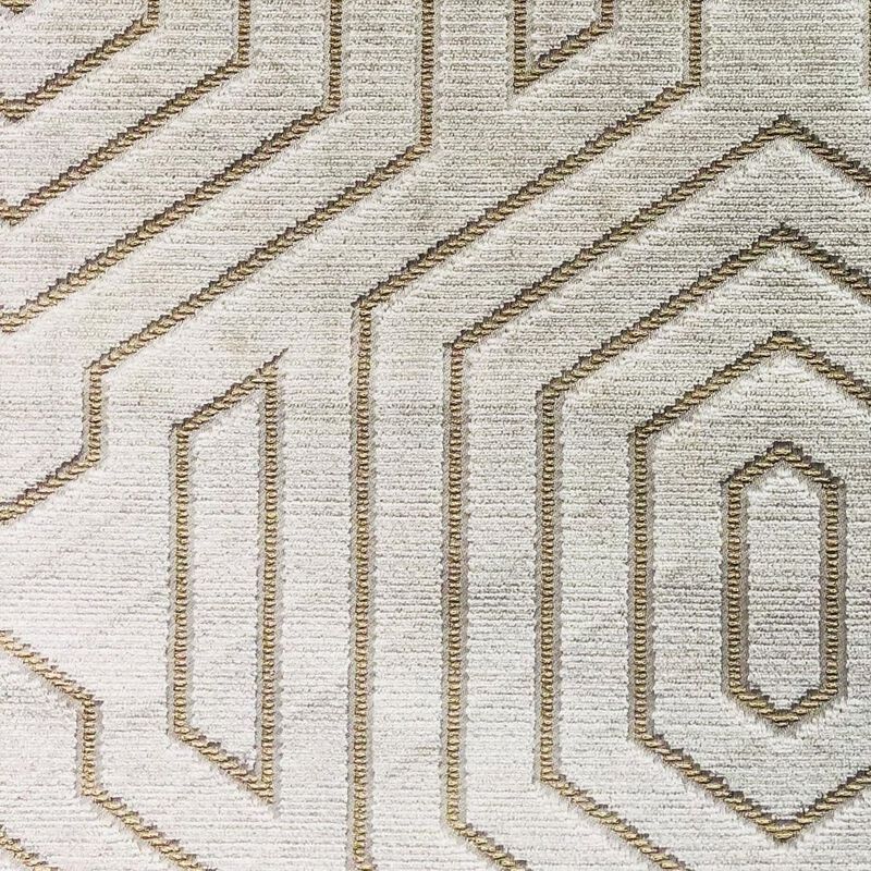 Plutus Brands Pearly Velvet Gray Geometric Luxury Throw Pillow image number 2