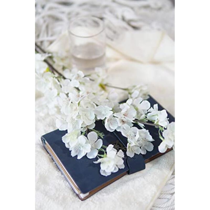 4 Piece White Artificial Flowers Long Stem Outdoor Wedding Centerpiece Decor image number 3
