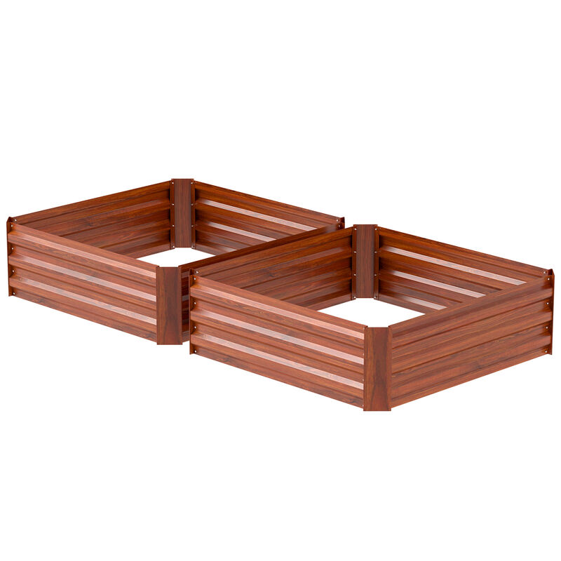 Hivvago Galvanized Raised Garden Bed 2-Piece for Vegetables and Herbs image number 0