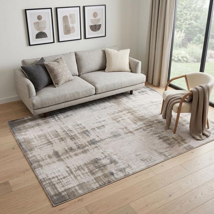 HomeRoots Abstract Non Skid Area Rug