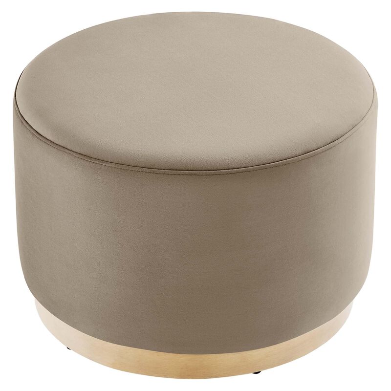 Modway Large 23" Round Performance Velvet Upholstered Upholstered Ottoman image number 6