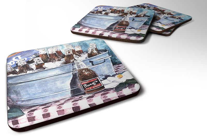 Caroline's Treasures 1003FC Barq's and Old Washtub Foam Coasters (Set of 4), 3.5 H x 3.5 W, Multicolor image number 0