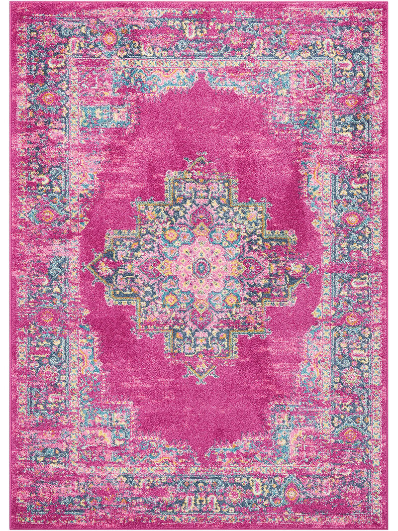 Passion PSN03 Fuchsia 5' x Round Rug image number 0