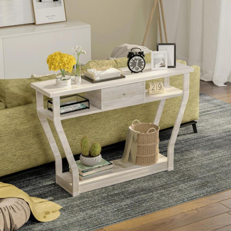Hivvago Console Hall Table with Storage Drawer and Shelf