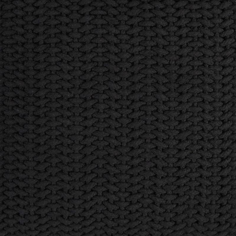 Accent Throw Pillow Set of 4, 20 Inch Square, Handwoven Black Cotton - Benzara