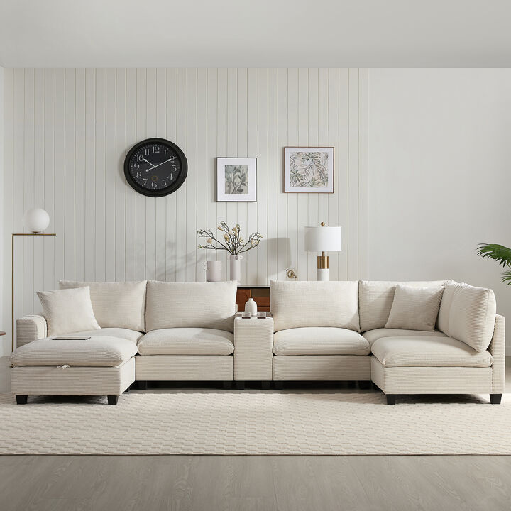 Kadwab U-shaped Modular Sectional Sofa