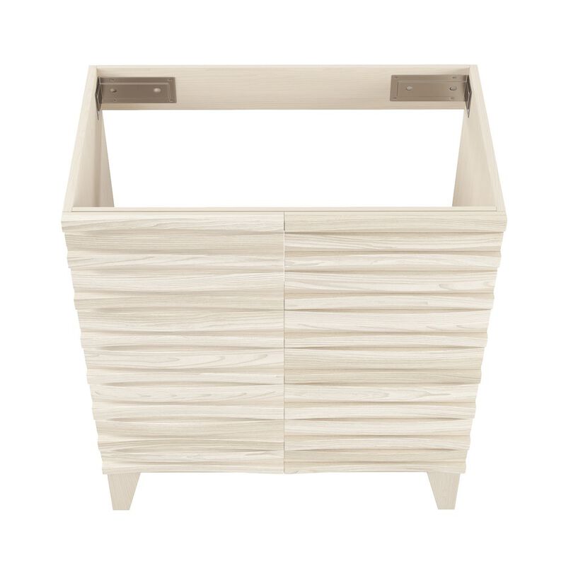 Cascade 30" Freestanding Bathroom Vanity Cabinet without Top in White Oak image number 3