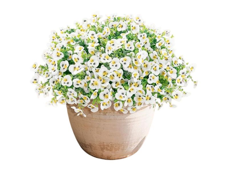 16 Bundle Artificial Eucalyptus Flowers UV Resistant Outdoor Garden Porch Decor image number 0