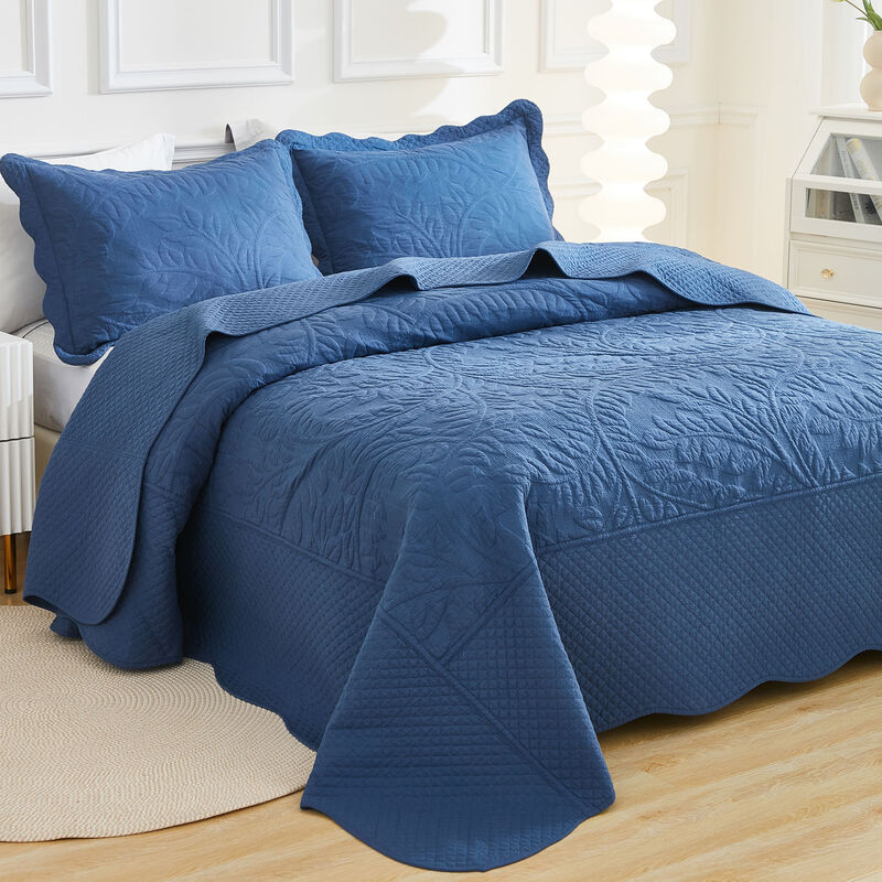 MarCielo 100% Cotton Oversized Bedspread Quilt Set