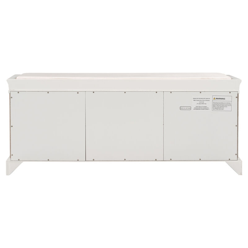 Streamdale Stylish Storage Bench with Drawers & Cabinets image number 7
