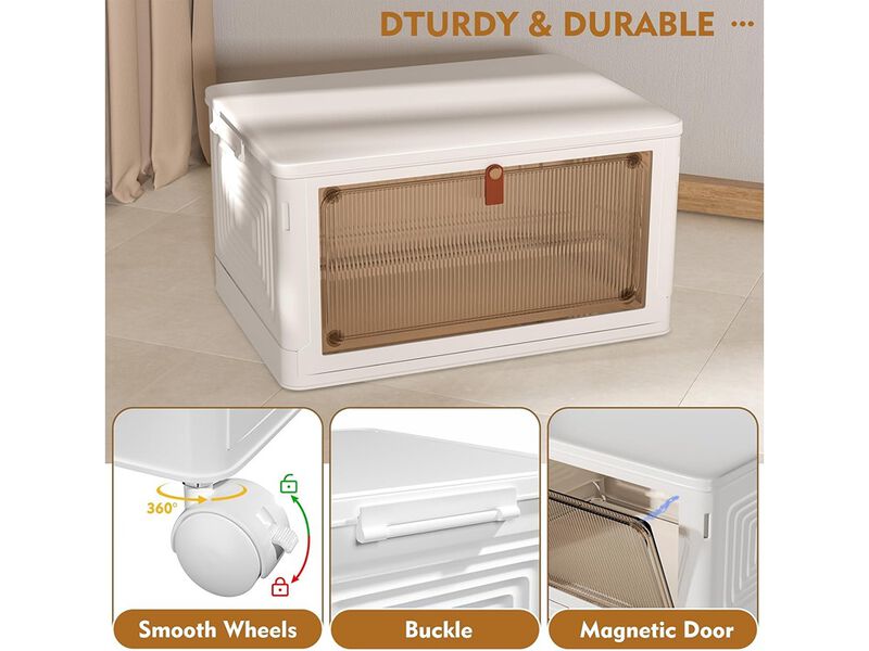 YFXCVSL Stackable Storage Containers with Wheels