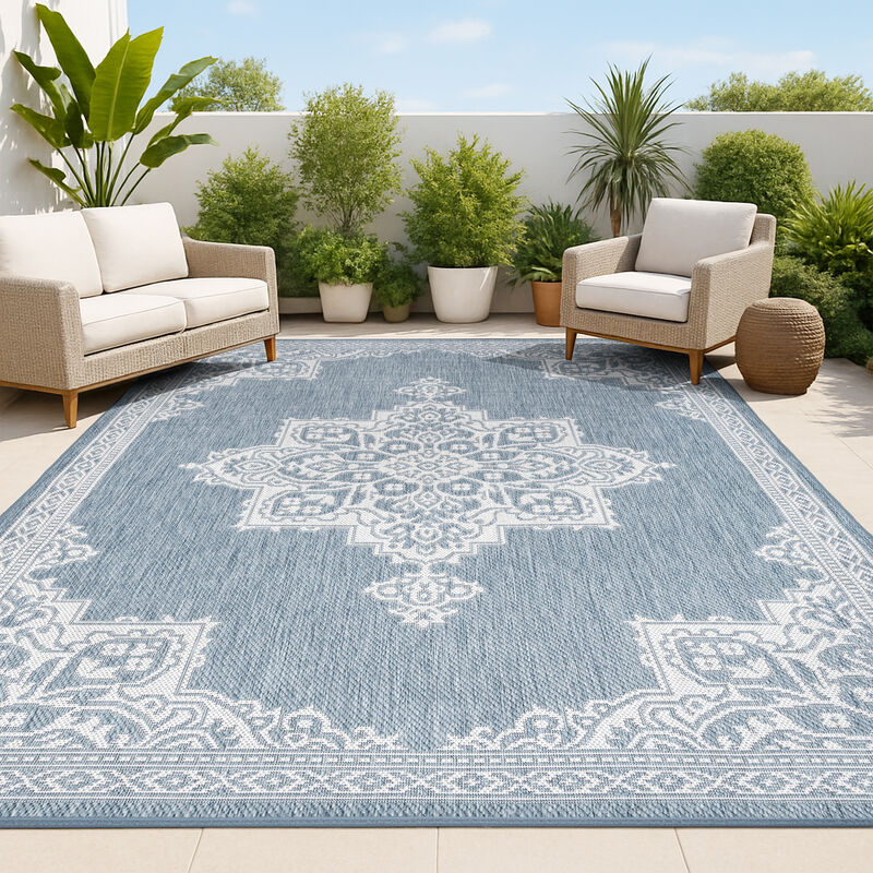 Arden Vintage Casual Medallion Indoor/Outdoor Area Rug