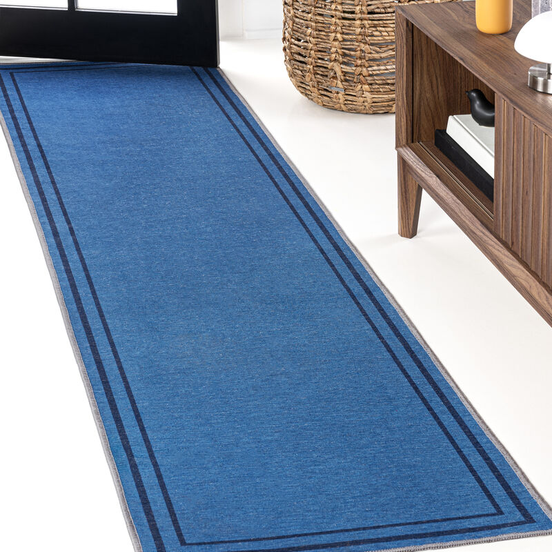 Sloane Classic 2-Stripe Border Washable Area Rug
