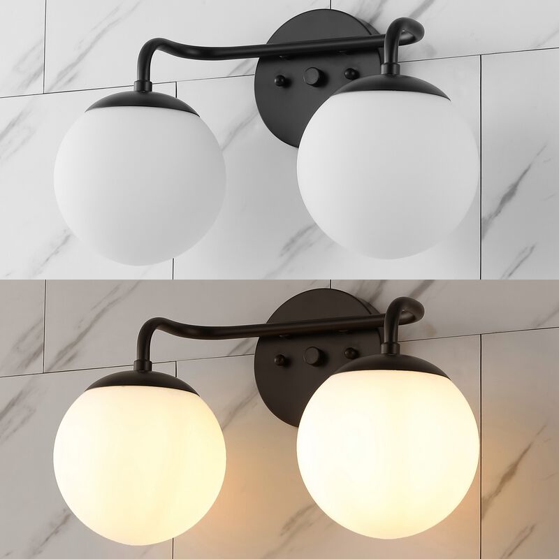 Louis Parisian Globe Metal/Frosted Glass Modern Contemporary LED Vanity Light