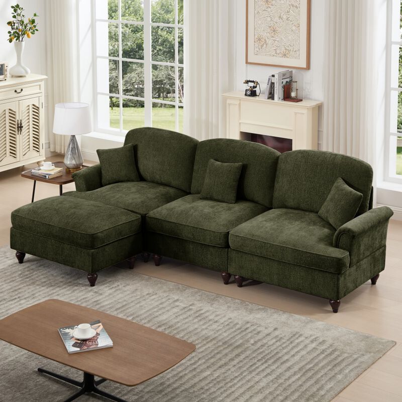 Kaxnir Mid-Century Modern L-Shaped Sectional image number 3