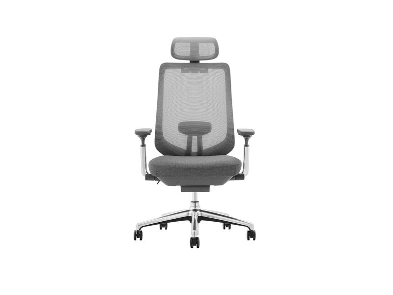 ATLAS Ergonomic Mesh Back Office Chair, High Back Executive Computer Desk Chair with Adjustable Headrest and 4D Arms, Slide Seat, Tilt Lock