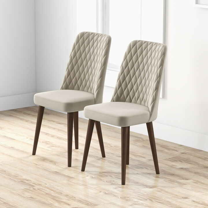Merax Mid-Century Modern Velvet Dining Chair (Set of 2)