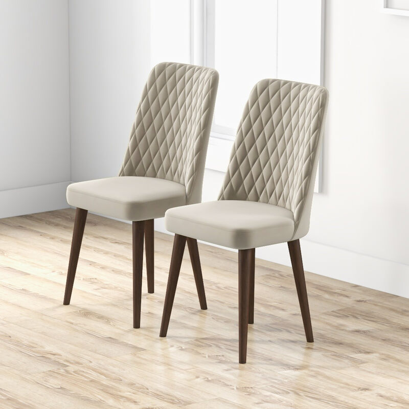 Merax Mid-Century Modern Velvet Dining Chair (Set of 2)