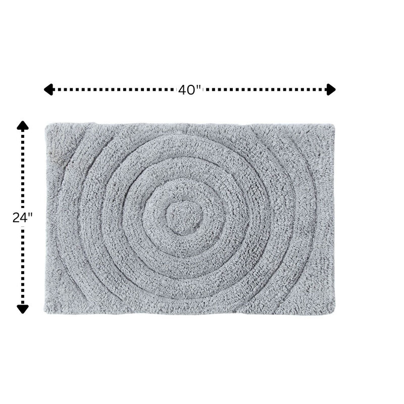 Knightsbridge Echo 220 GSF Non Skid Back Bath Rug 24 x 40 - Aqua