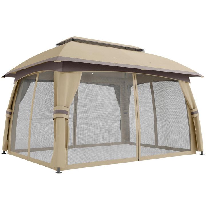 Hivvago Garden & Patio 10' x 13' Gazebo with Netting