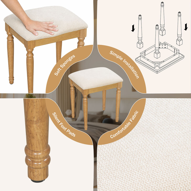 Merax Bohemian Hollywood LED Makeup Vanity Table image number 4