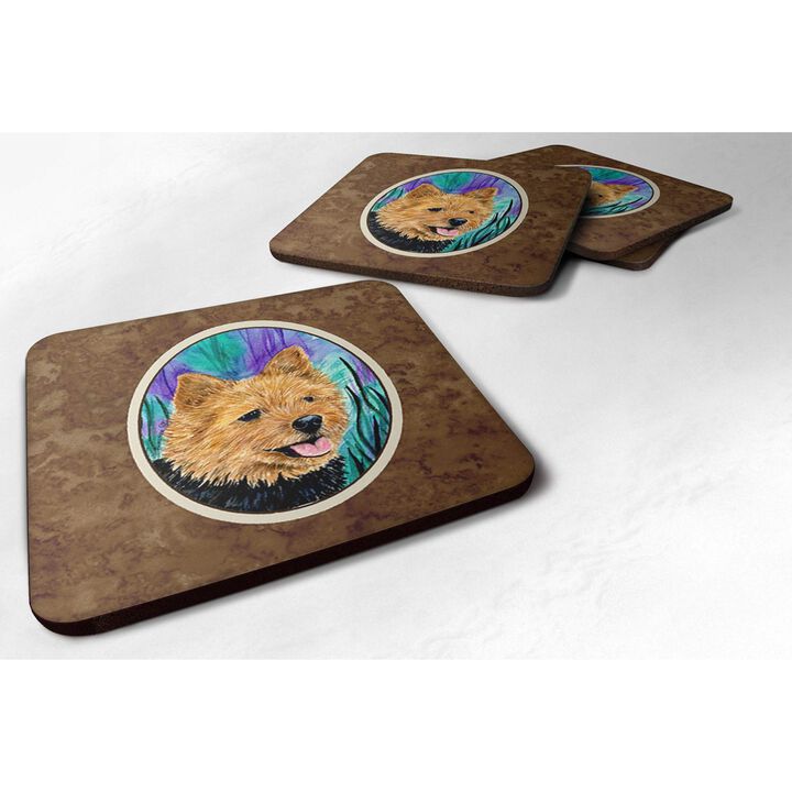 Caroline's Treasures SS8431FC Norwich Terrier Foam Coasters (Set of 4), 3.5 H x 3.5 W, Multicolor