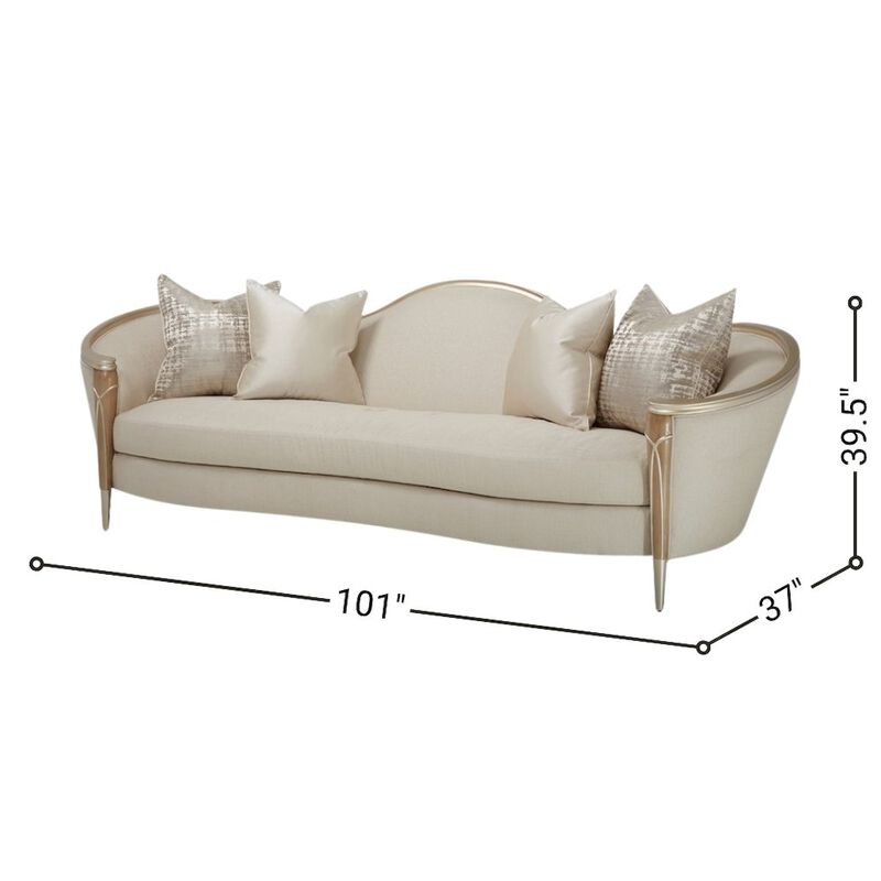 Starlight Canyon Home Velvet Sofa for Living Room &ndash; Elegant 3 Seater Couch, 100 Inch Design image number 7