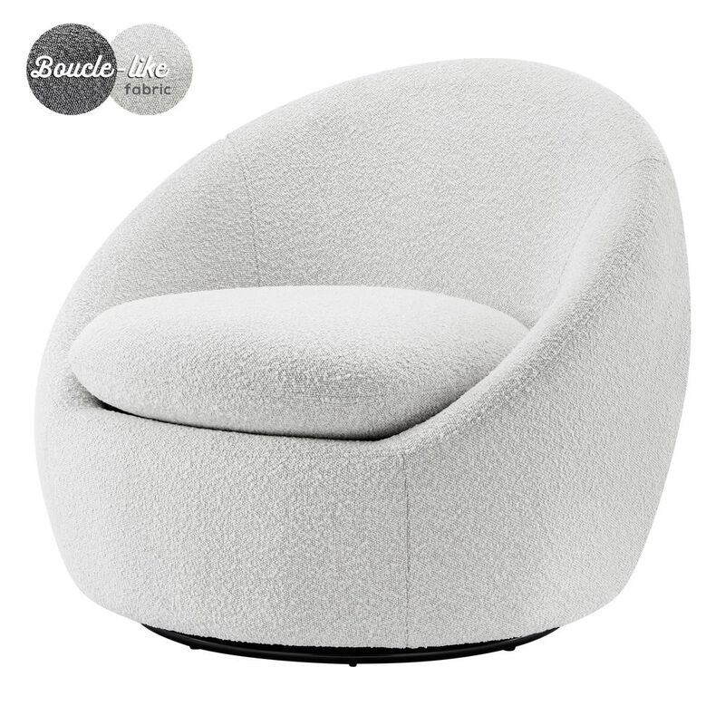 New Pacific Direct Adelmo Fabric Swivel Accent Chair