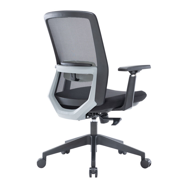 LeisureMod Ergonomic Office Chair Mid-Back Mesh Conference Chair Swivel Computer Chair With Adjustable Height and Armrests Ingram Series