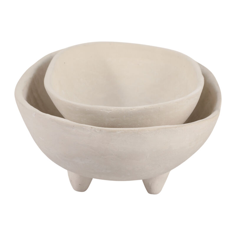 Paper Mache Footed Oval Bowls image number 3
