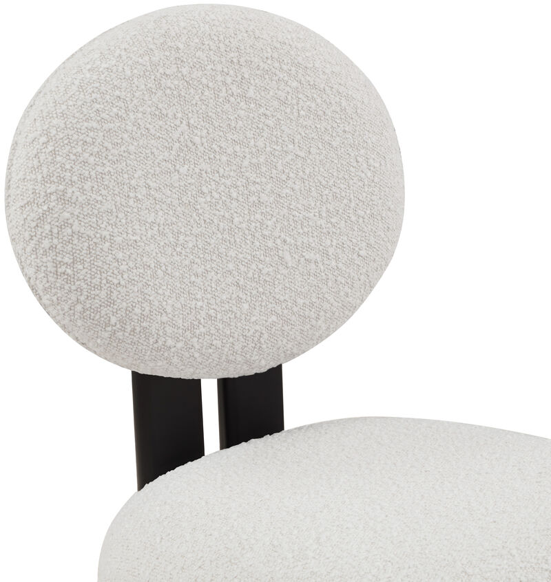 Meridian Furniture Napa Cream Boucle Fabric Dining Chair, Set of 2