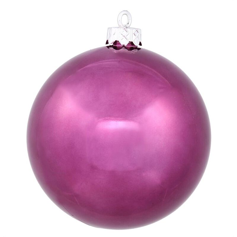 Vickerman 34869-3" Plum Shiny Ball Christmas Tree Ornament (12 pack) (N590826DSV) image number 0