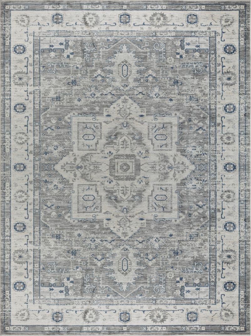 Pasargad Home Turkish Heritage Design Grey Area Rug- 8' 6" X 11' 6"