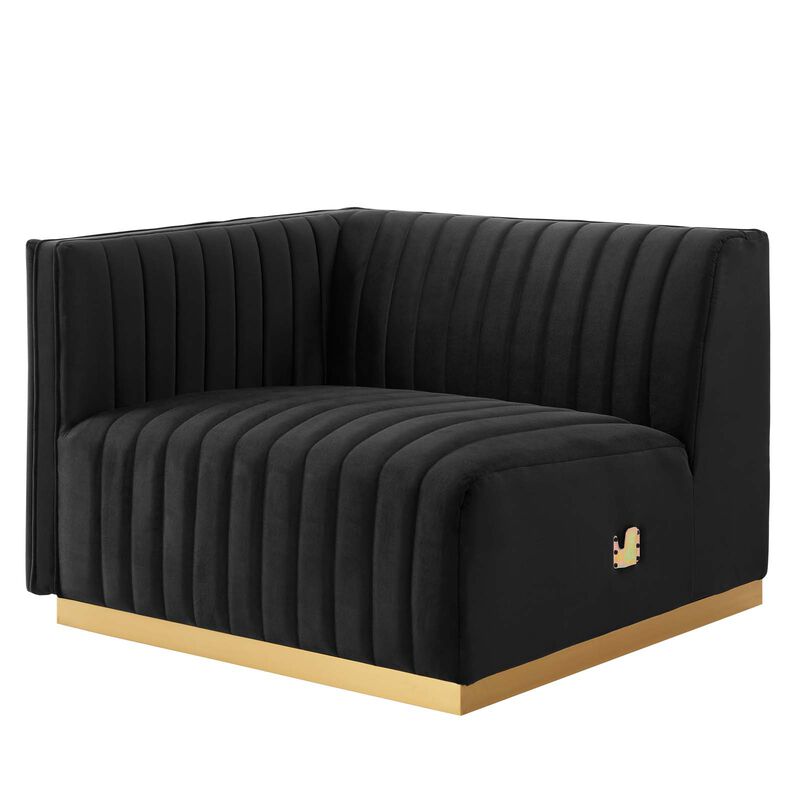 Conjure Channel Tufted Performance Velvet 5-Piece Sectional image number 2