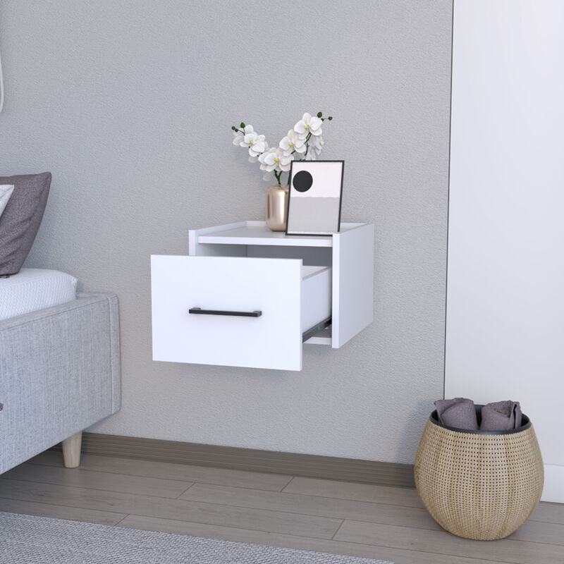 Streamdale Floating Nightstand Calion, Bedroom, White