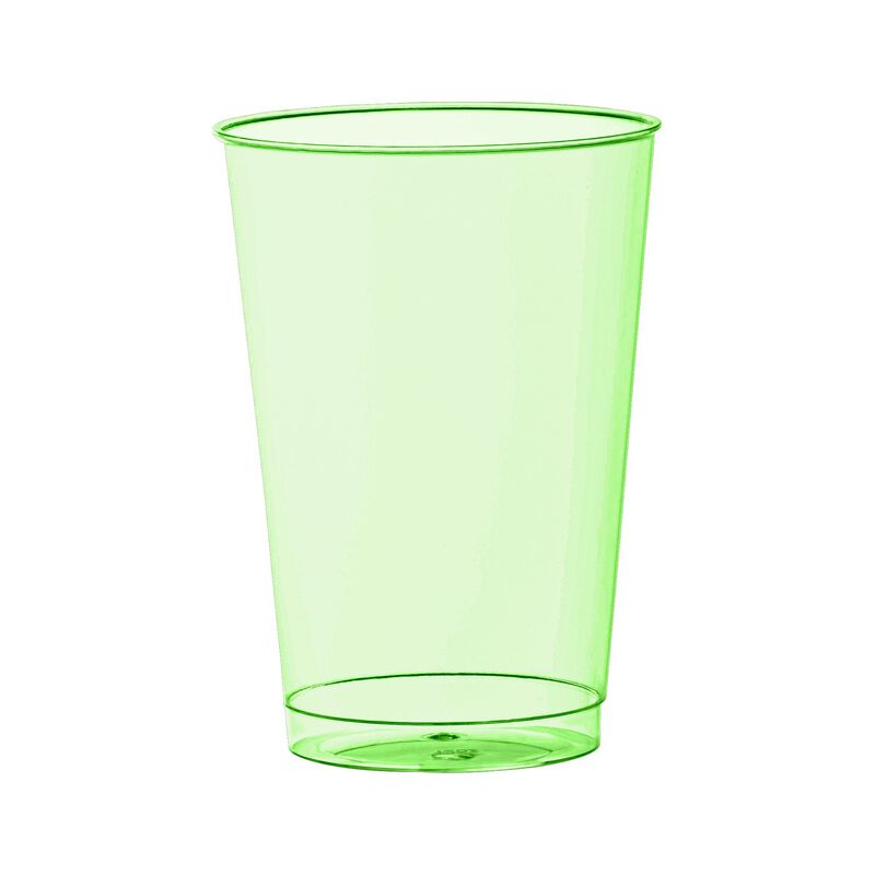 12 oz. Clear Green Plastic Party Cups (240 Cups) image number 0