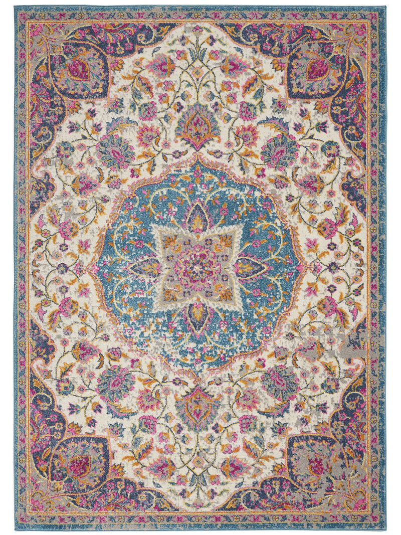 Passion PSN22 Ivory/Multicolor 5' x Round Rug image number 0