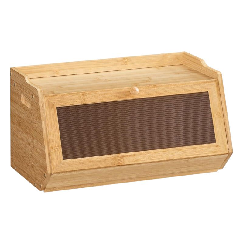 Kitchen Counter Wicker Bread Box for Storage and Food Organization image number 0