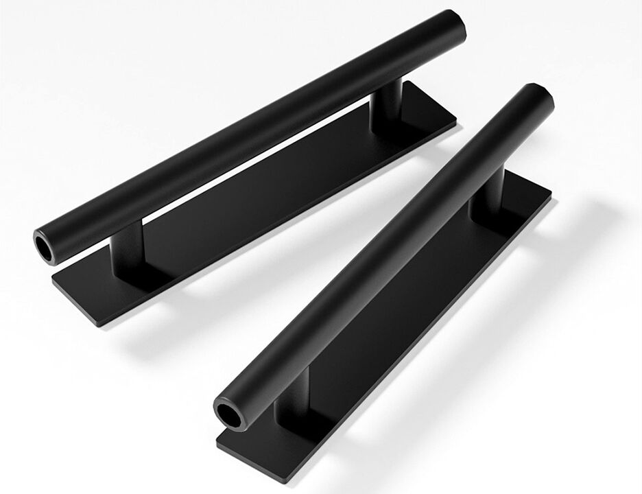 kwa heri 20 Pack Self-Stick Push Pull Helper Black Hidden Cabinet Handle ABS Plastic Door Window Wardrobe Handle Instant Cabinet