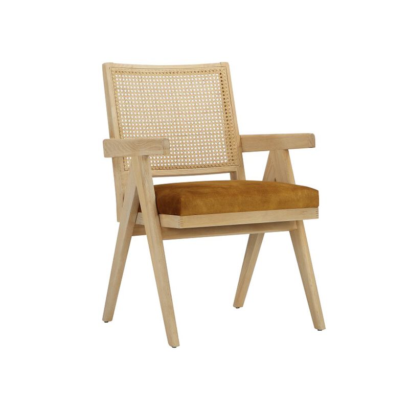 Pangea Home Lev Armchairs Velvet Gold