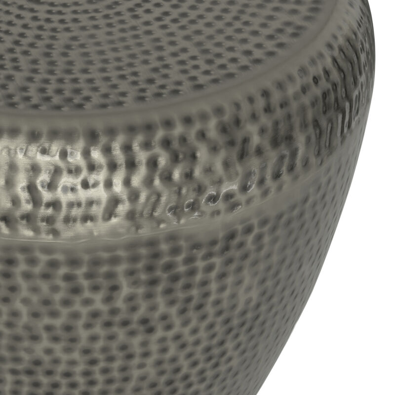 Preston Modern Industrial 22 inch Wide Metal Side Table, Fully Assembled