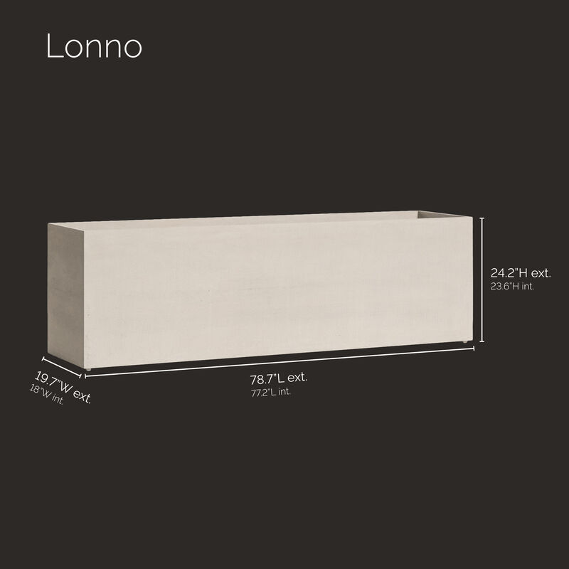 COSAPOTS Lonno Long Rectangular Planter - Fiberglass Indoor/Outdoor and Weather-Resistant Extra Large Planter