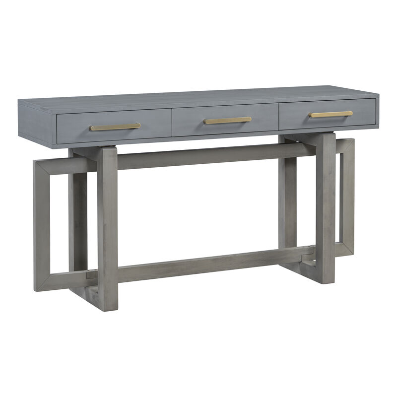 Merax Modern Console Table with Three Drawers