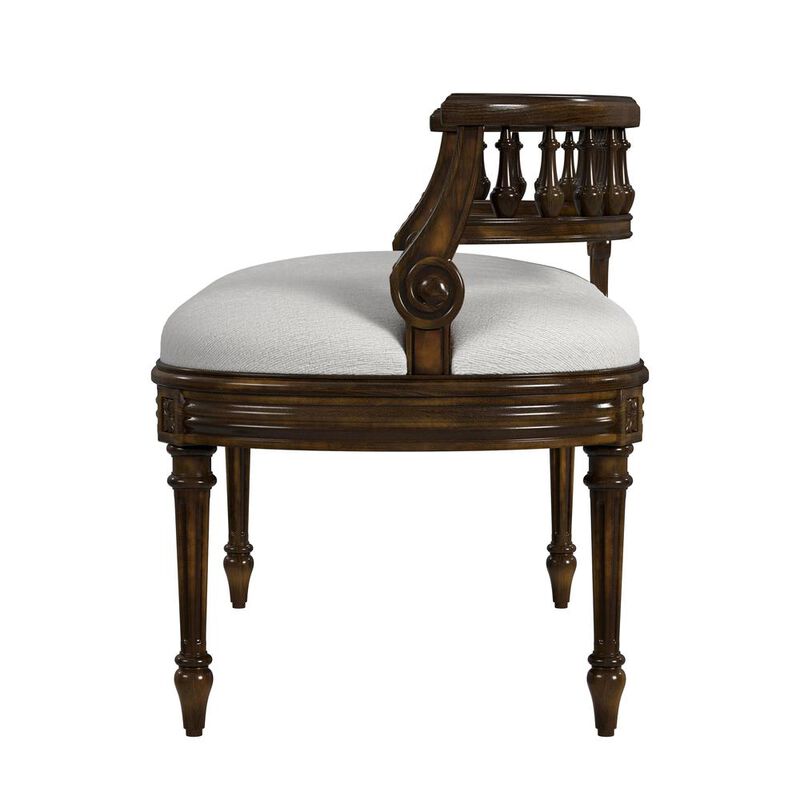 Butler Specialty Hathaway 37" Upholstered Bench, Dark Brown image number 2