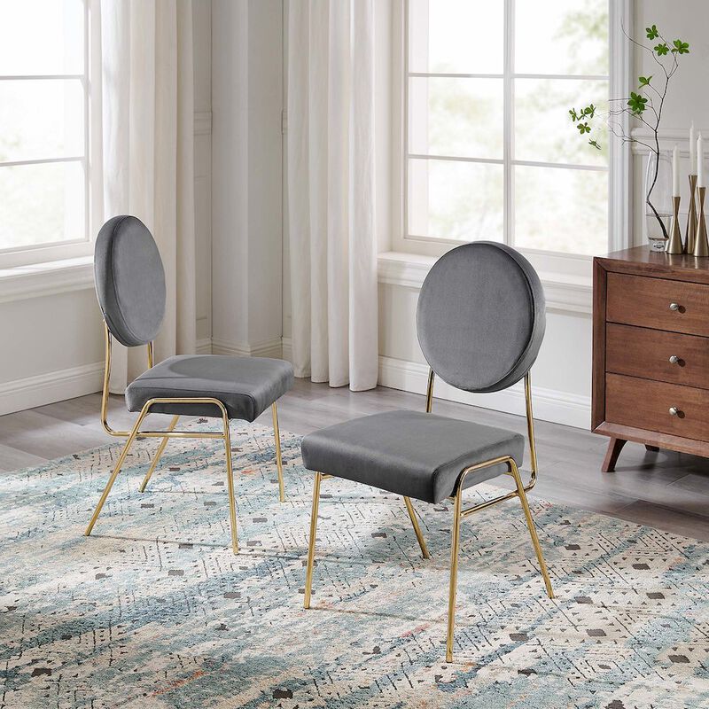 Craft Performance Velvet Dining Side Chairs Set of 2 image number 8