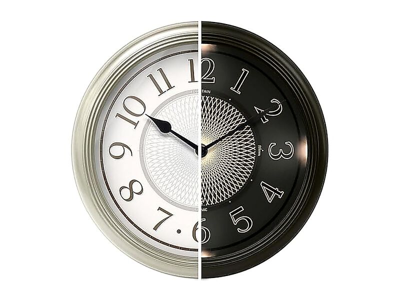 13 Inch Galaxy Luminous Atomic Wall Clock Night Light Illuminated Smart Sensor image number 0