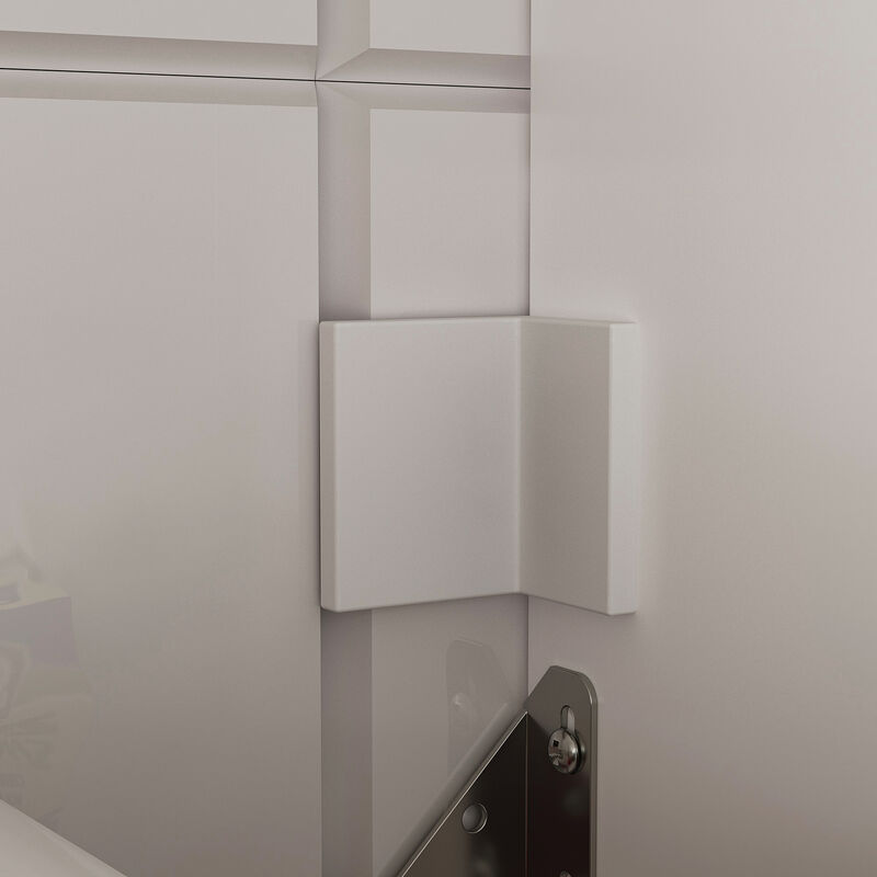 FUFU&GAGA Modern Kitchen Storage Sideboard with 3-Drawers & 5-Doors, Modular Cabinet Organizer, (60 in. W x 23.6 in. D x 64.6 in. H), White